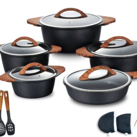 Dessini Cookware Set 17-Piece Anthracite Grey
