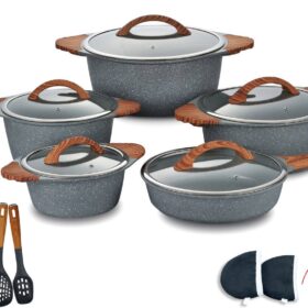 Dessini Cookware Set 17-Piece Grey