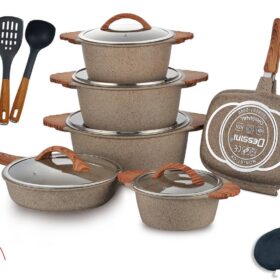 Dessini Cookware Set 19-Piece Brown