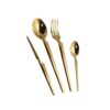 Dessini Stainless Steel Cutlery Set With Luxury Box 6666 Gold 148 Pcs